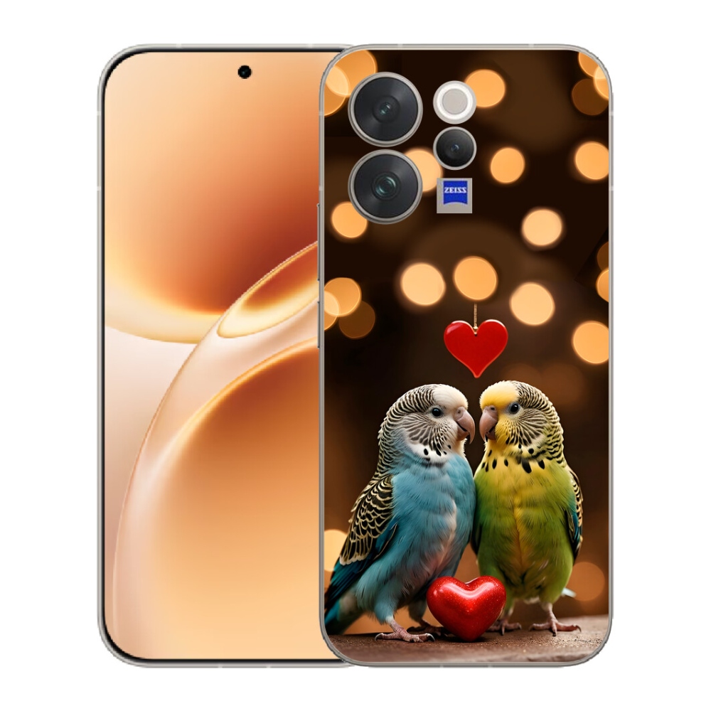 Gelový kryt mmCase na Vivo V70 - zamilovaní papoušci