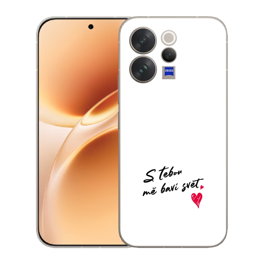 Gelový kryt mmCase na Vivo V70 - zamilovaný text 1 bílé pozadí