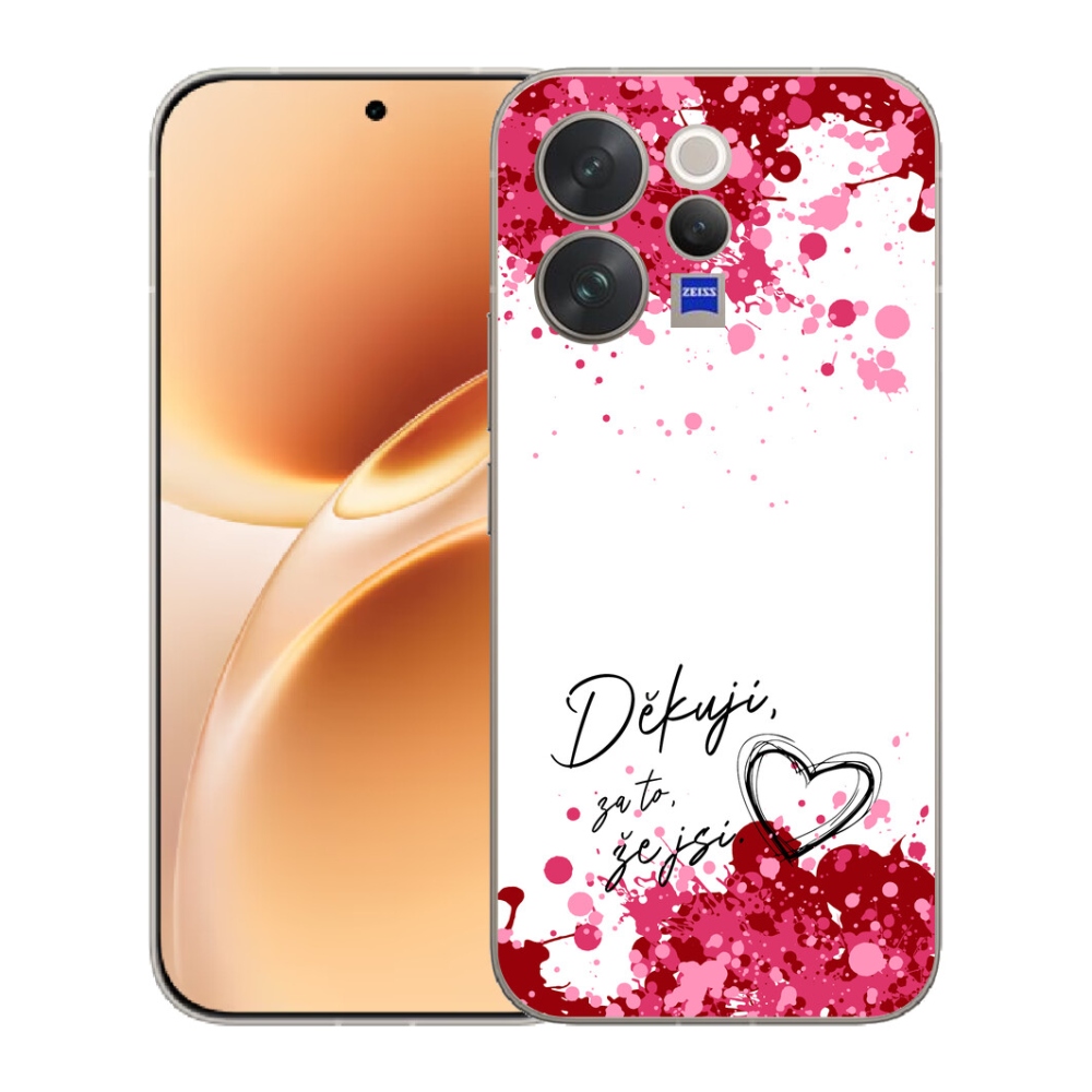 Gelový kryt mmCase na Vivo V70 - zamilovaný text 2 bílé pozadí