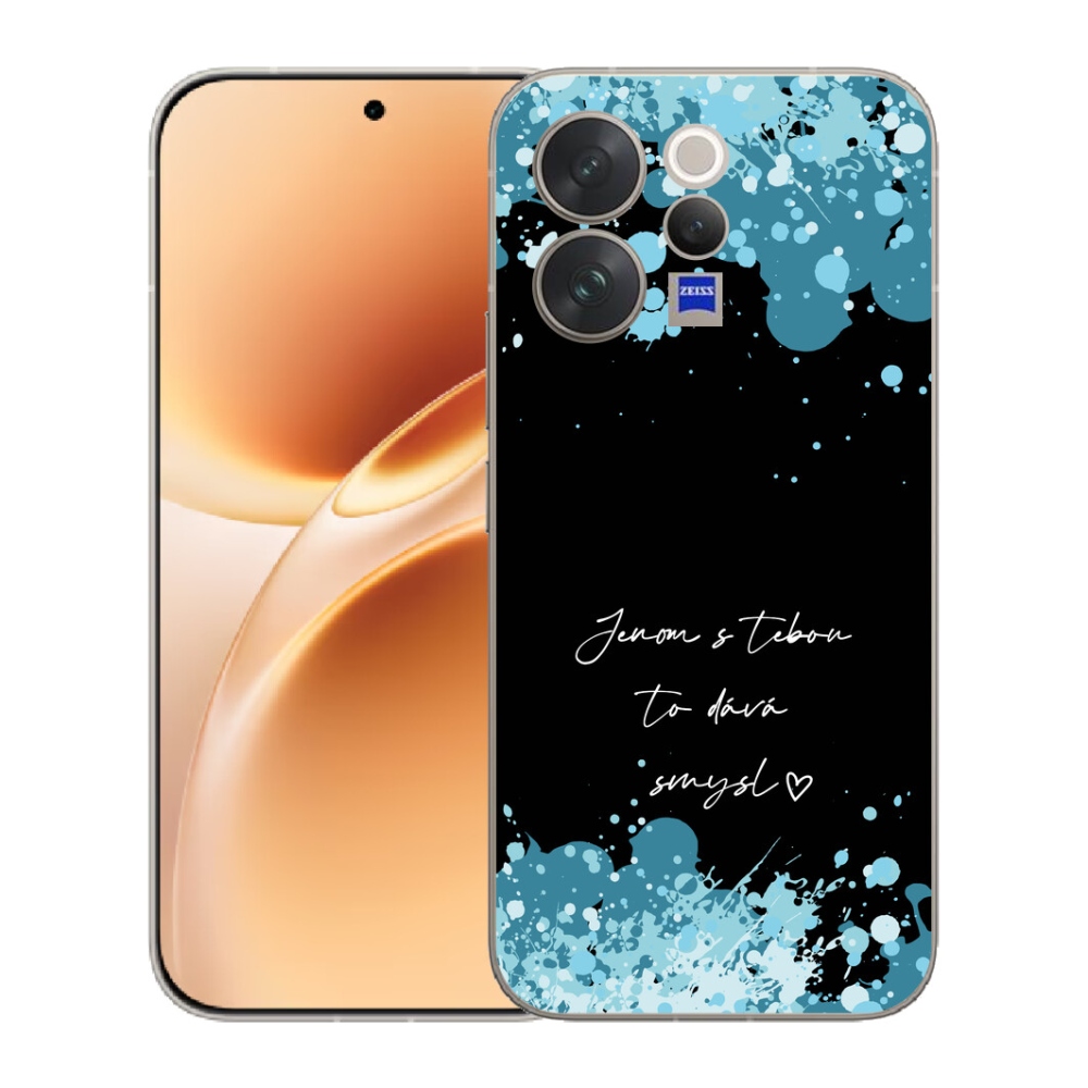 Gelový kryt mmCase na Vivo V70 - zamilovaný text černé pozadí
