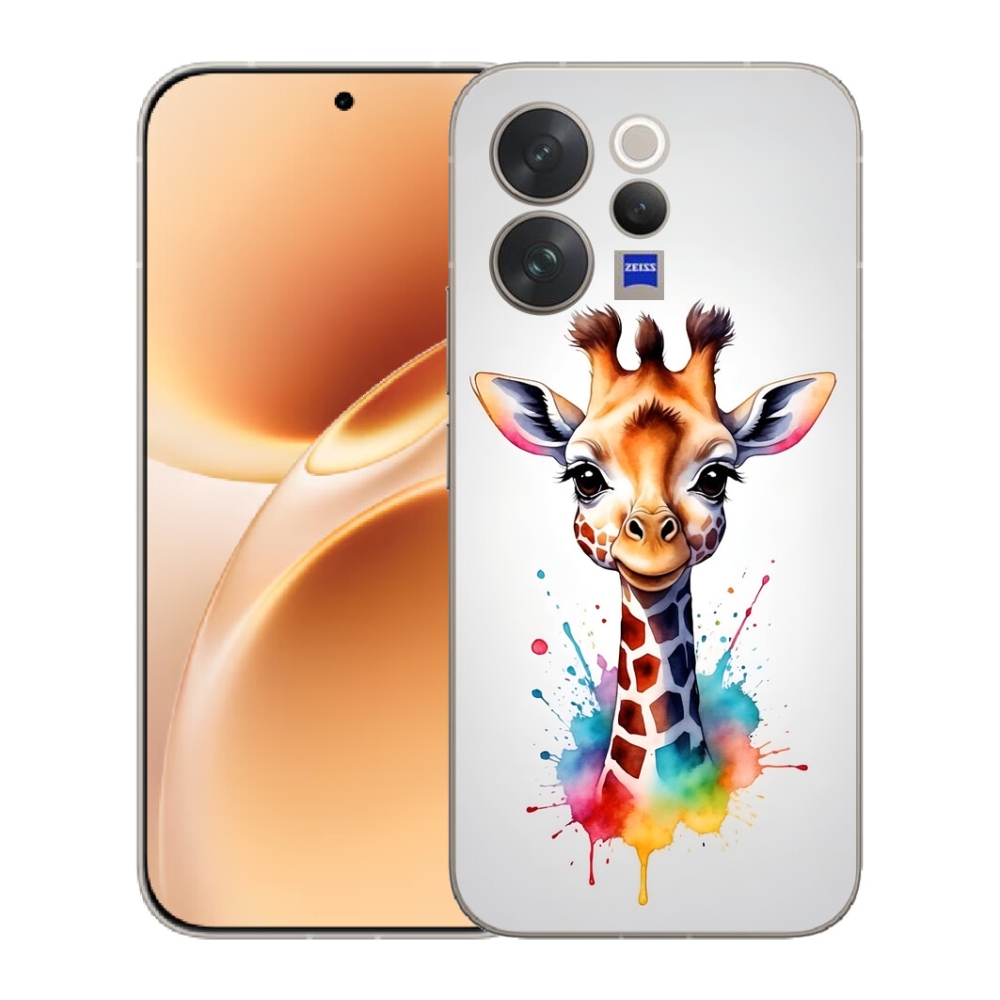 Gelový kryt mmCase na Vivo V70 - žirafa 1
