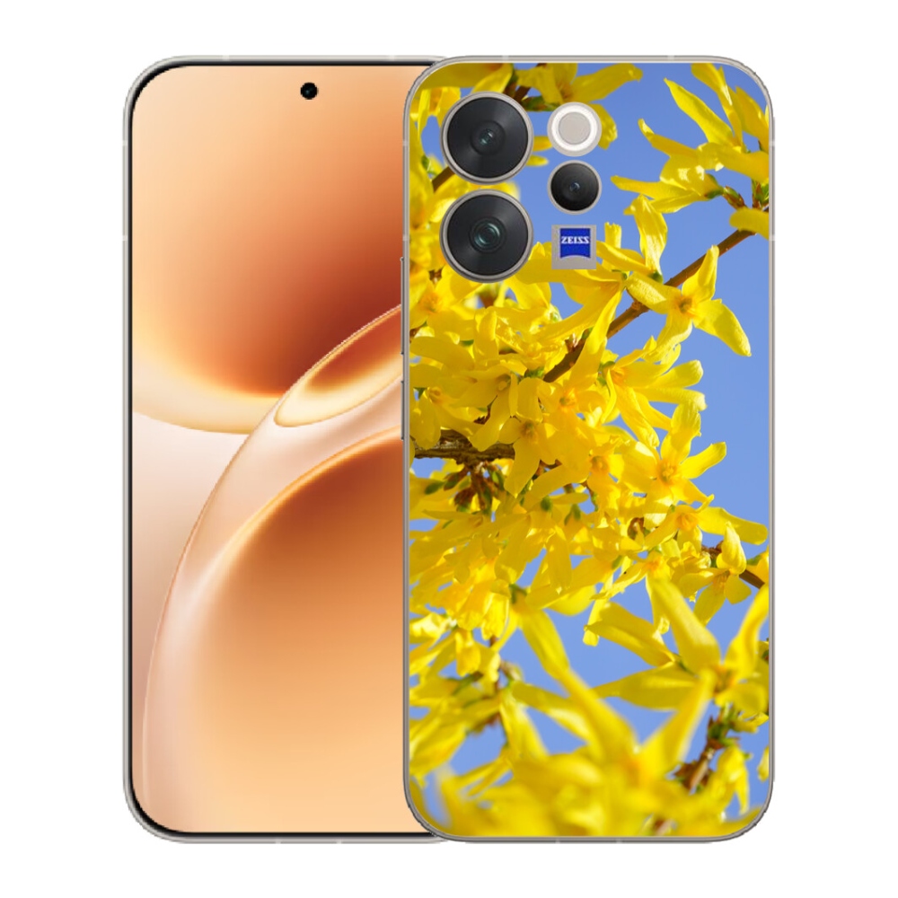 Gelový kryt mmCase na Vivo V70 - žluté květy