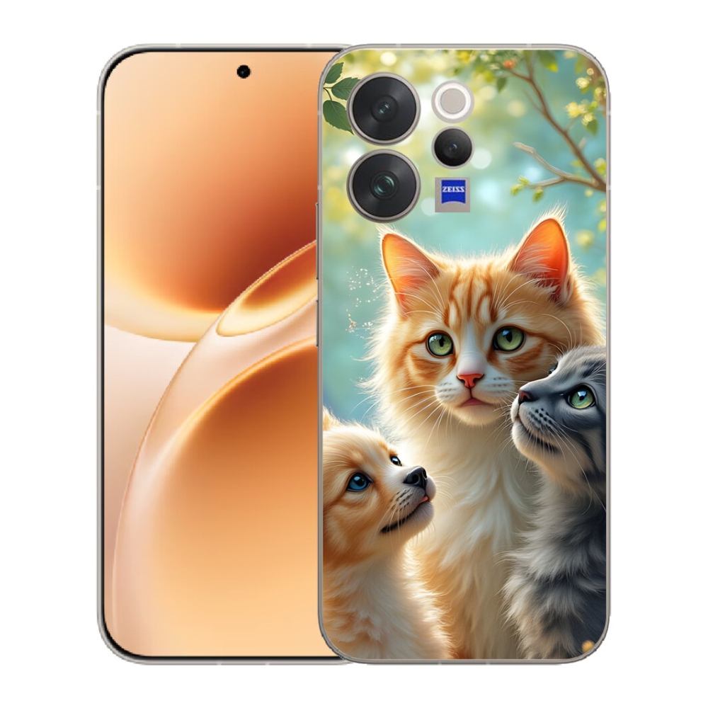Gelový kryt mmCase na Vivo V70 - zvířecí přátelství 2
