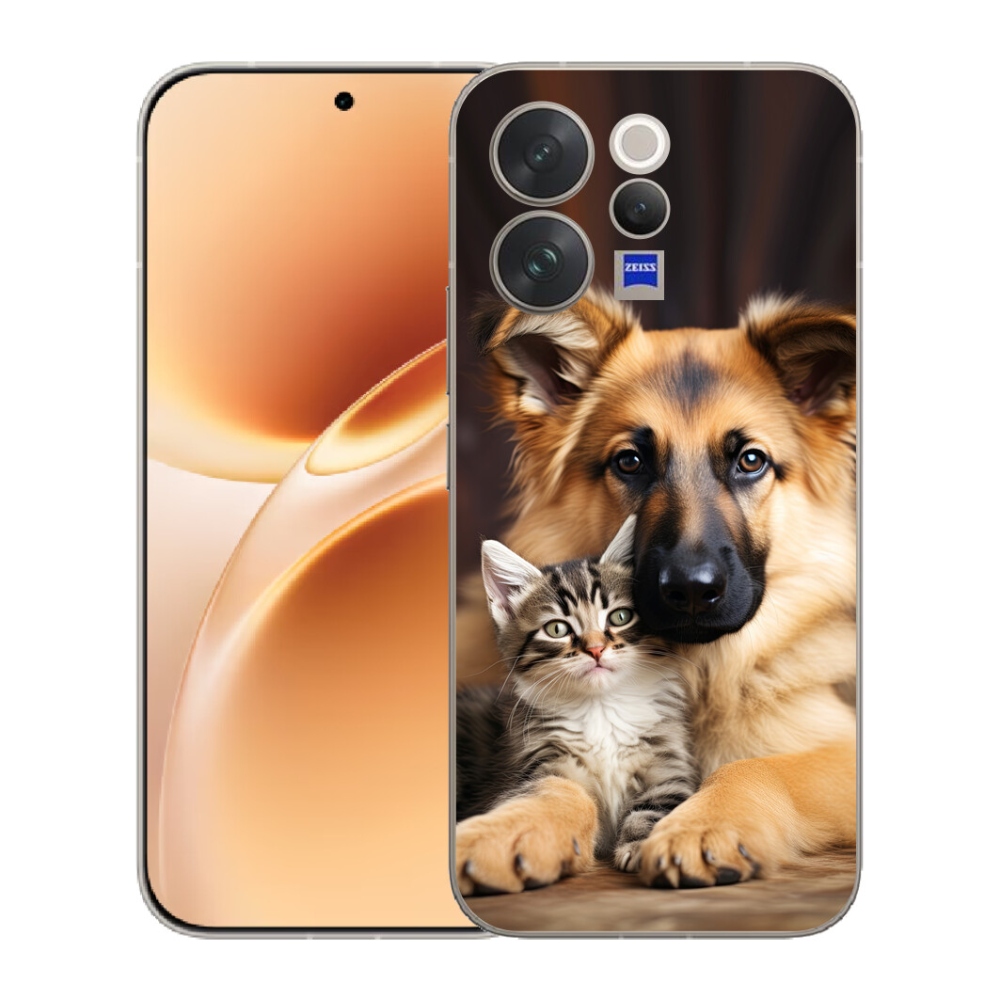Gelový kryt mmCase na Vivo V70 - zvířecí přátelství