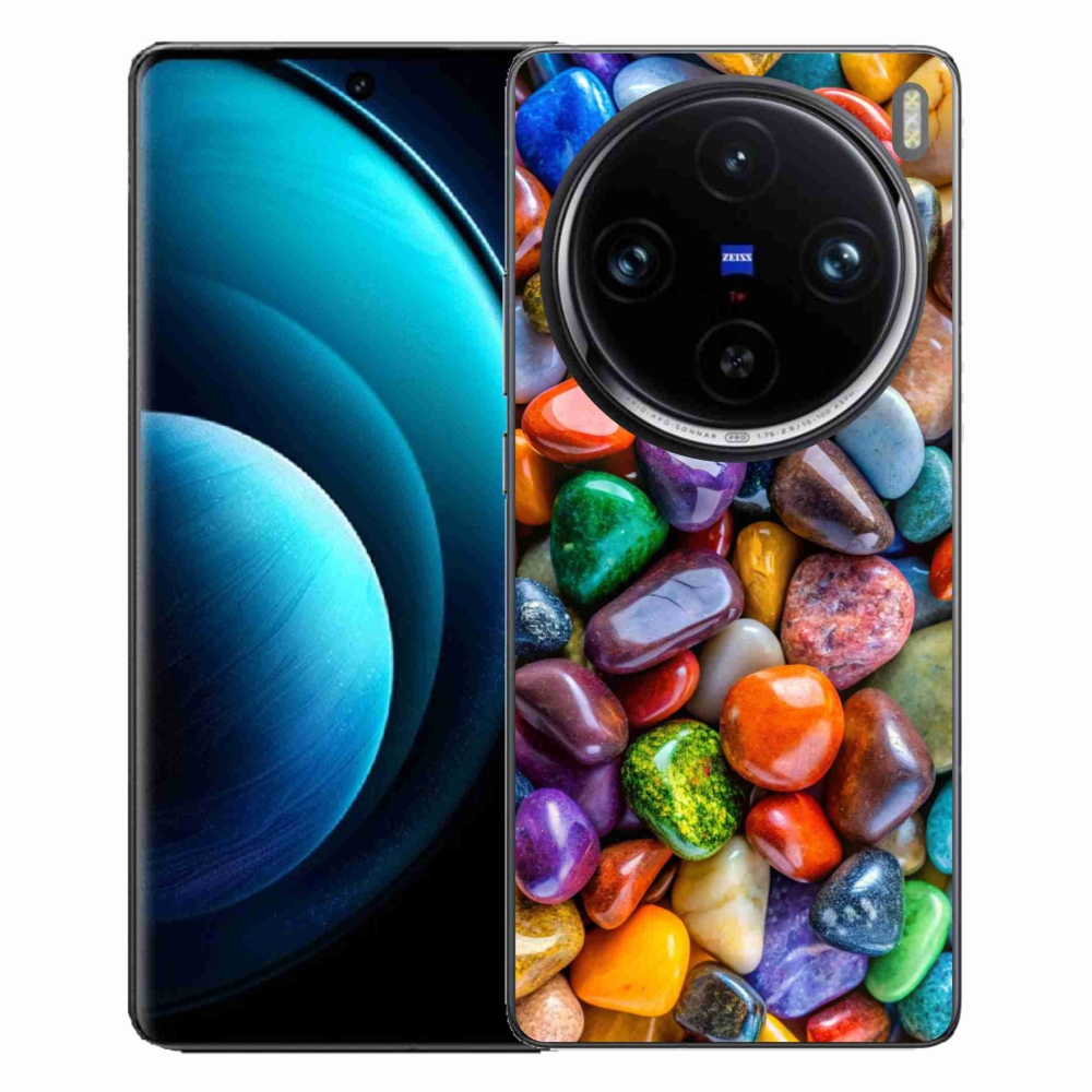 Gelový kryt mmCase na Vivo X100 Pro 5G - barevné kamínky