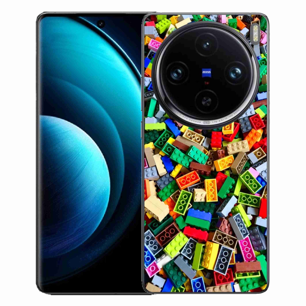 Gelový kryt mmCase na Vivo X100 Pro 5G - barevné stavební kostky