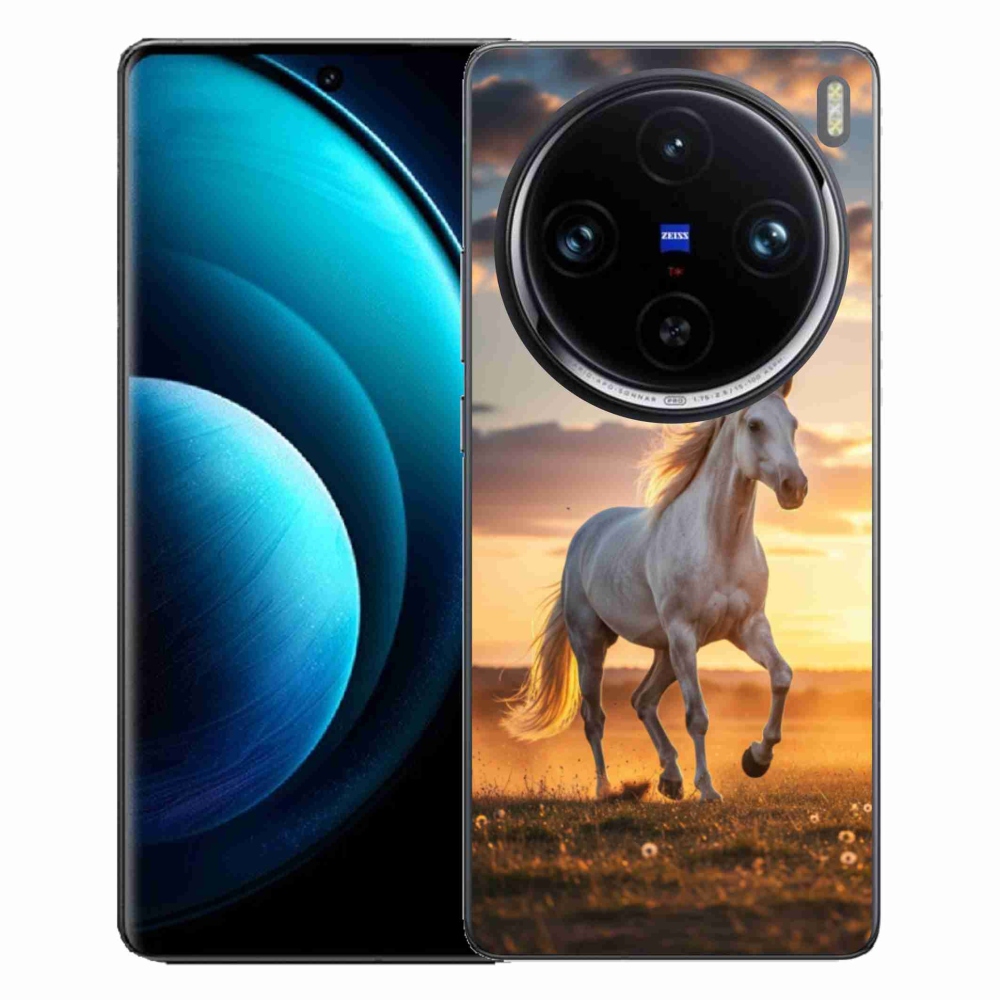 Gelový kryt mmCase na Vivo X100 Pro 5G - běžící bílý kůň 2