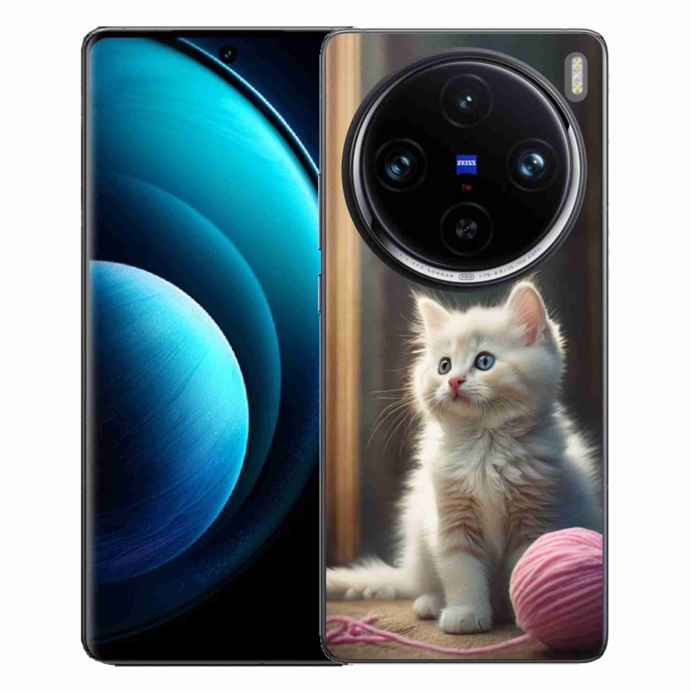 Gelový kryt mmCase na Vivo X100 Pro 5G - bílé kotě 2