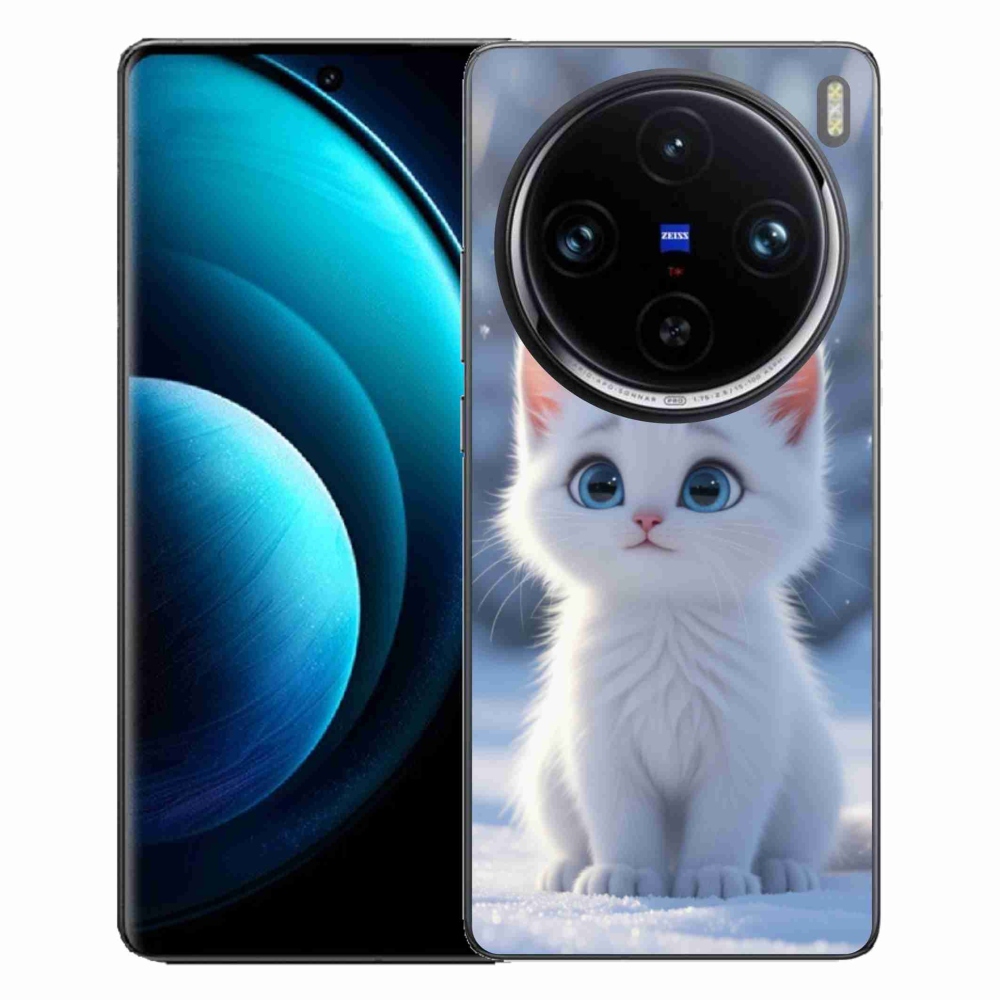 Gelový kryt mmCase na Vivo X100 Pro 5G - bílé kotě 3