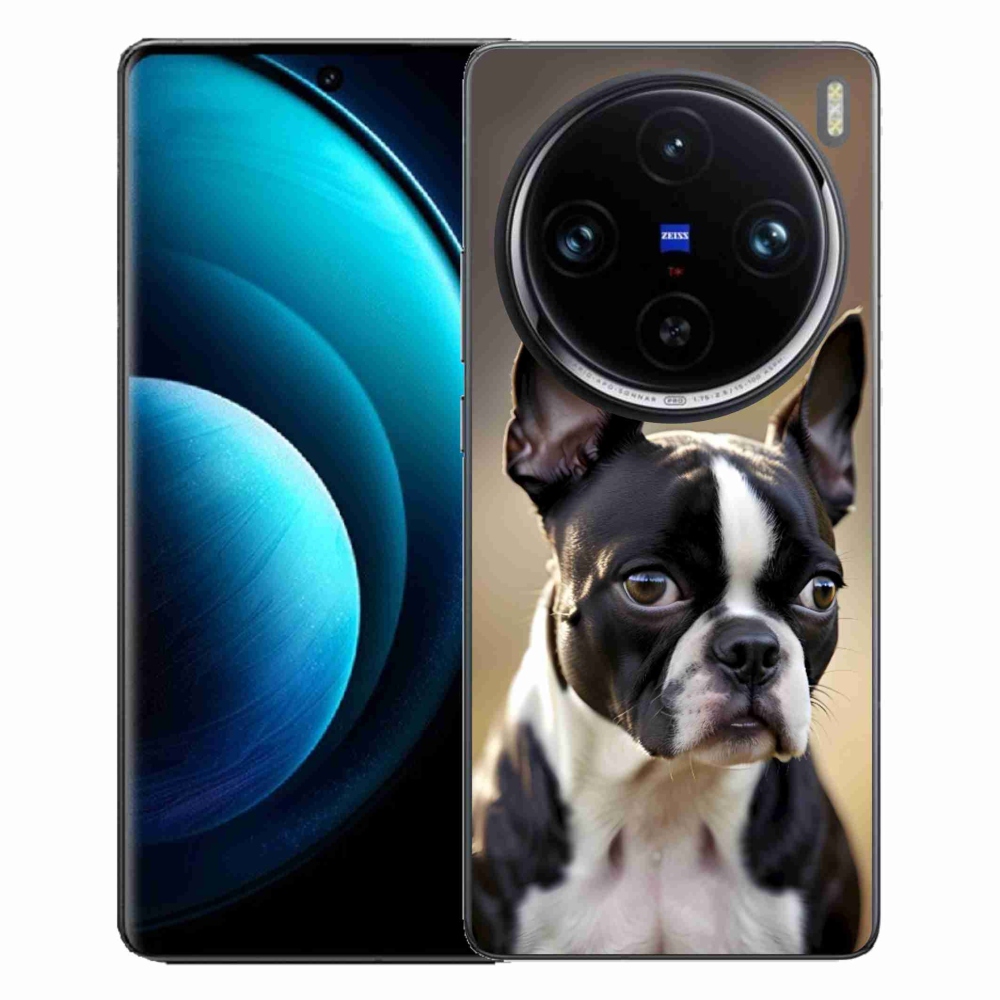 Gelový kryt mmCase na Vivo X100 Pro 5G - bostonský teriér