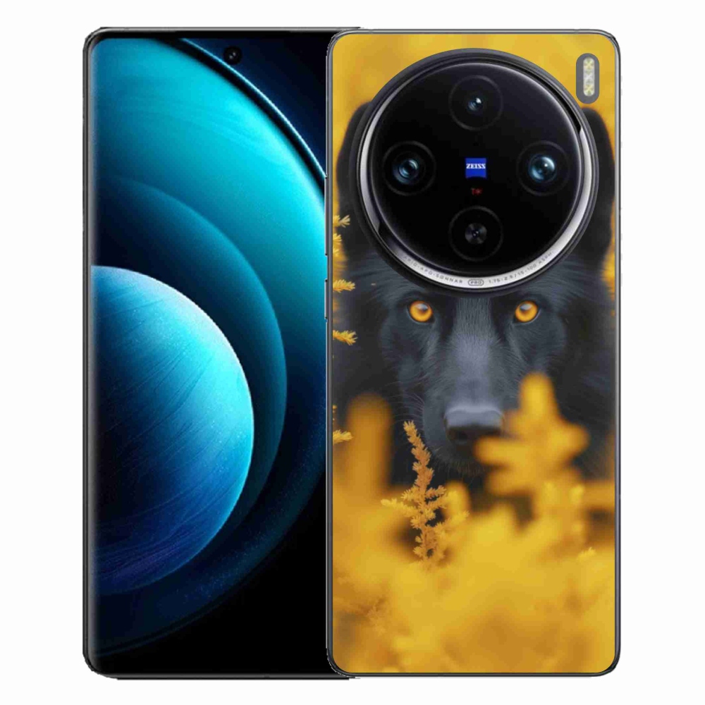 Gelový kryt mmCase na Vivo X100 Pro 5G - černý vlk 2