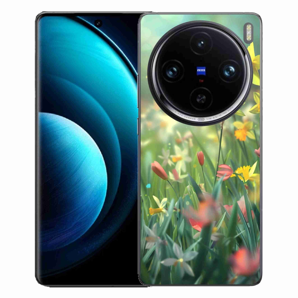 Gelový kryt mmCase na Vivo X100 Pro 5G - jarní květy