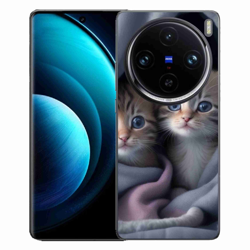 Gelový kryt mmCase na Vivo X100 Pro 5G - kočičí duo 2