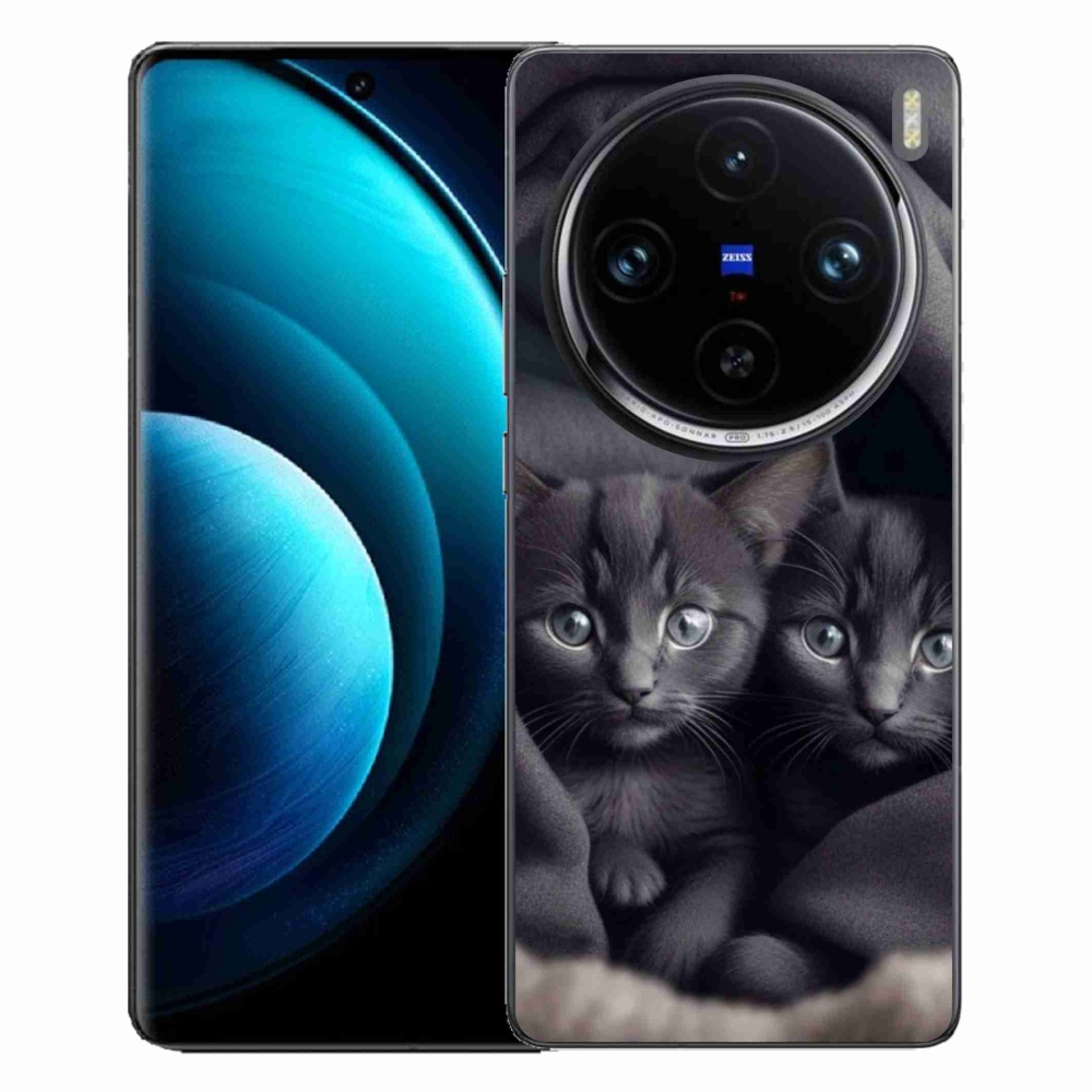 Gelový kryt mmCase na Vivo X100 Pro 5G - kočičí duo