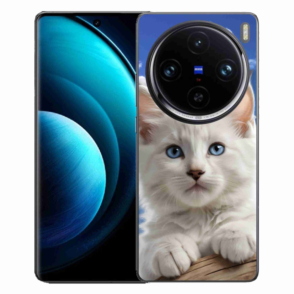 Gelový kryt mmCase na Vivo X100 Pro 5G - kotě a oblaka