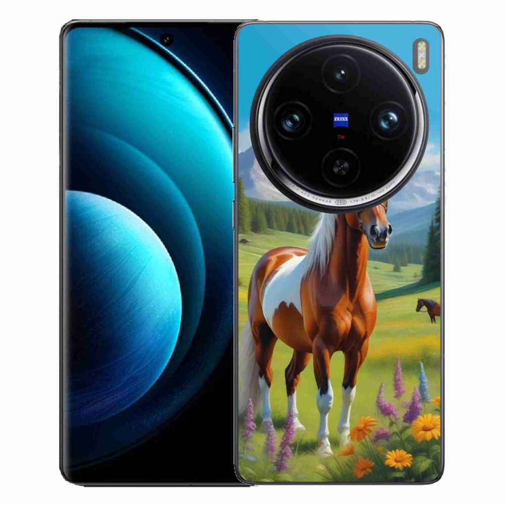 Gelový kryt mmCase na Vivo X100 Pro 5G - kůň na louce