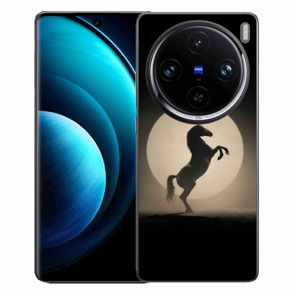 Gelový kryt mmCase na Vivo X100 Pro 5G - kůň v siluetě