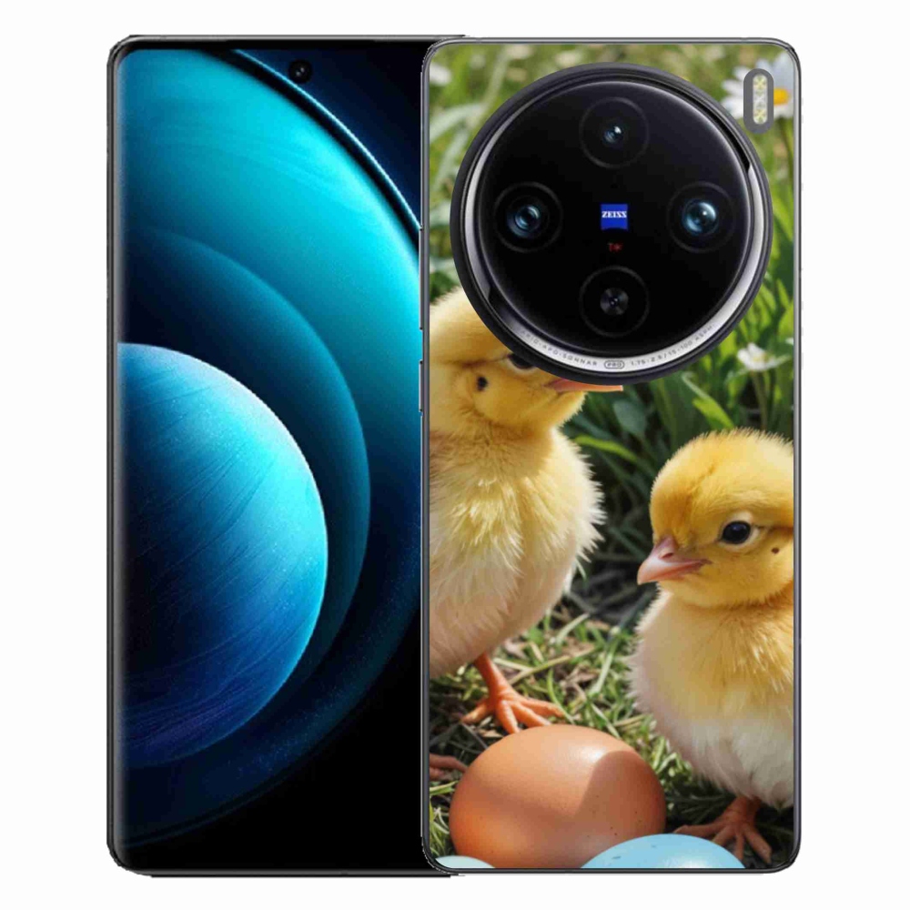 Gelový kryt mmCase na Vivo X100 Pro 5G - kuřátka