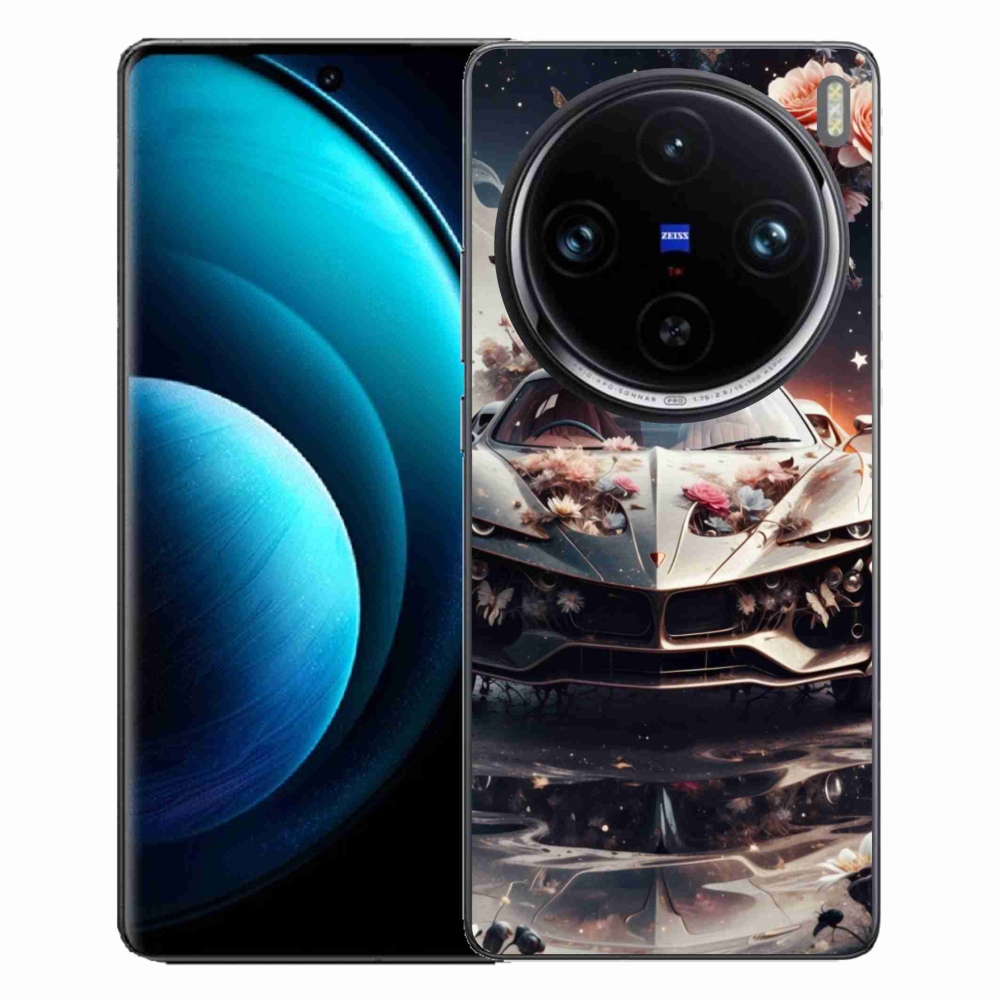 Gelový kryt mmCase na Vivo X100 Pro 5G - květinový sportovní vůz