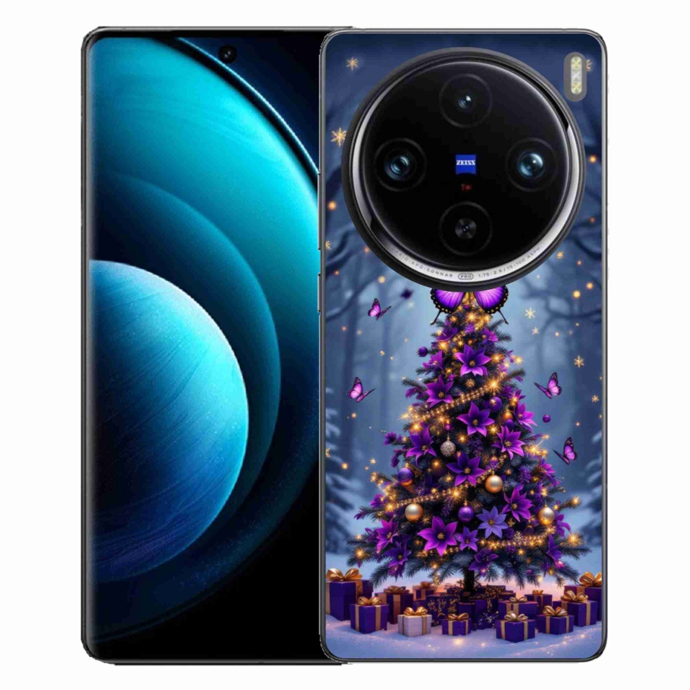 Gelový kryt mmCase na Vivo X100 Pro 5G - motýlí vánoční stromek
