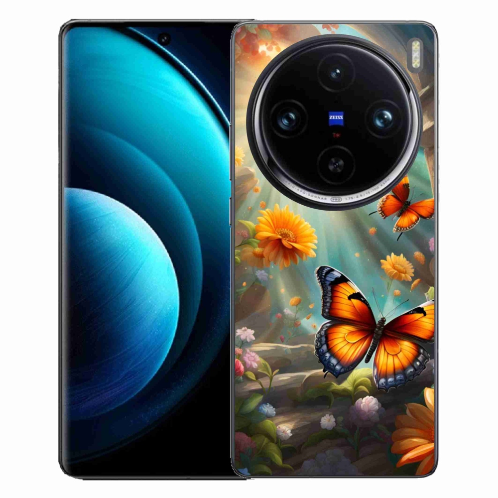 Gelový kryt mmCase na Vivo X100 Pro 5G - motýlí zahrada 2