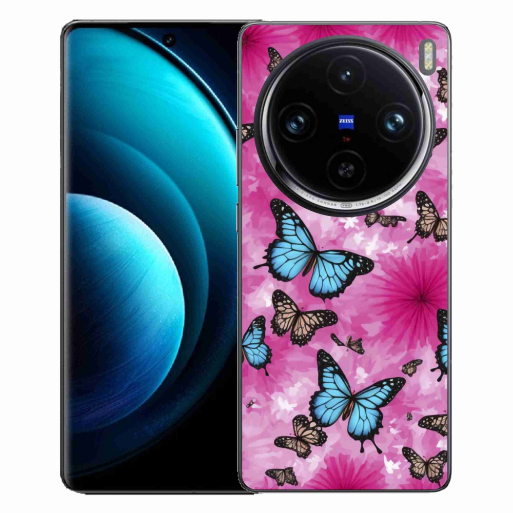 Gelový kryt mmCase na Vivo X100 Pro 5G - motýlí zahrada