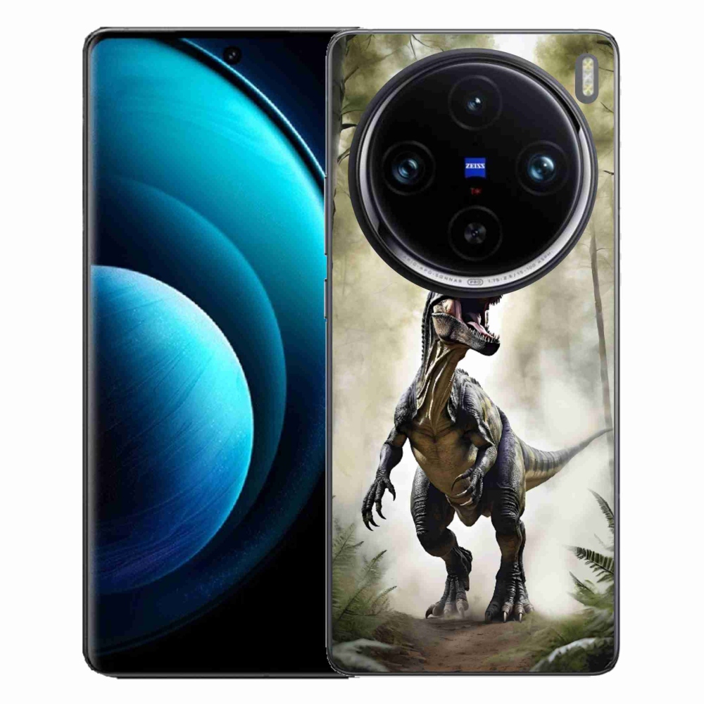 Gelový kryt mmCase na Vivo X100 Pro 5G - naštvaný T-Rex