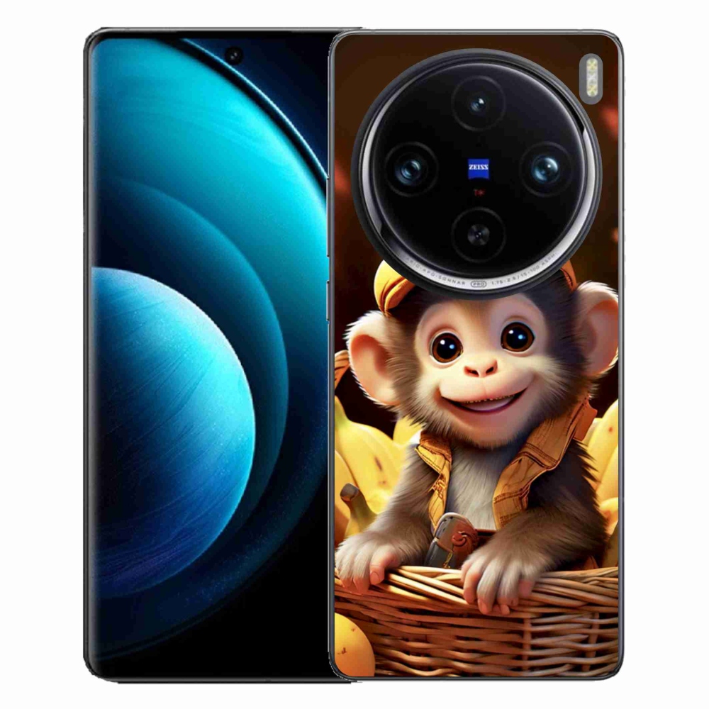 Gelový kryt mmCase na Vivo X100 Pro 5G - opice v košíku