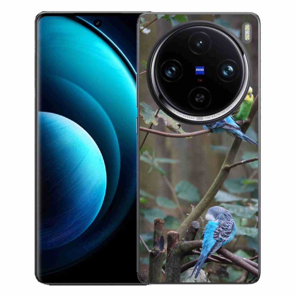 Gelový kryt mmCase na Vivo X100 Pro 5G - papoušci na větvi