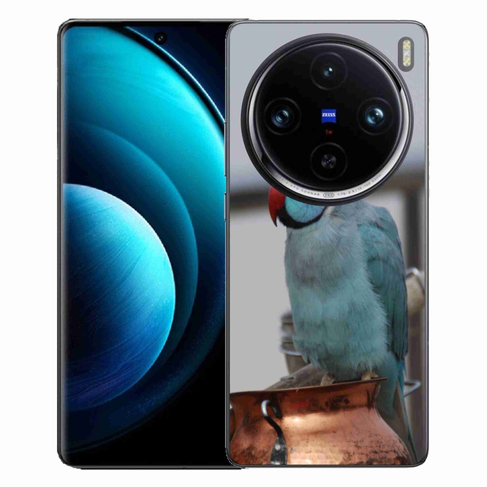 Gelový kryt mmCase na Vivo X100 Pro 5G - papoušek alexandr modrý