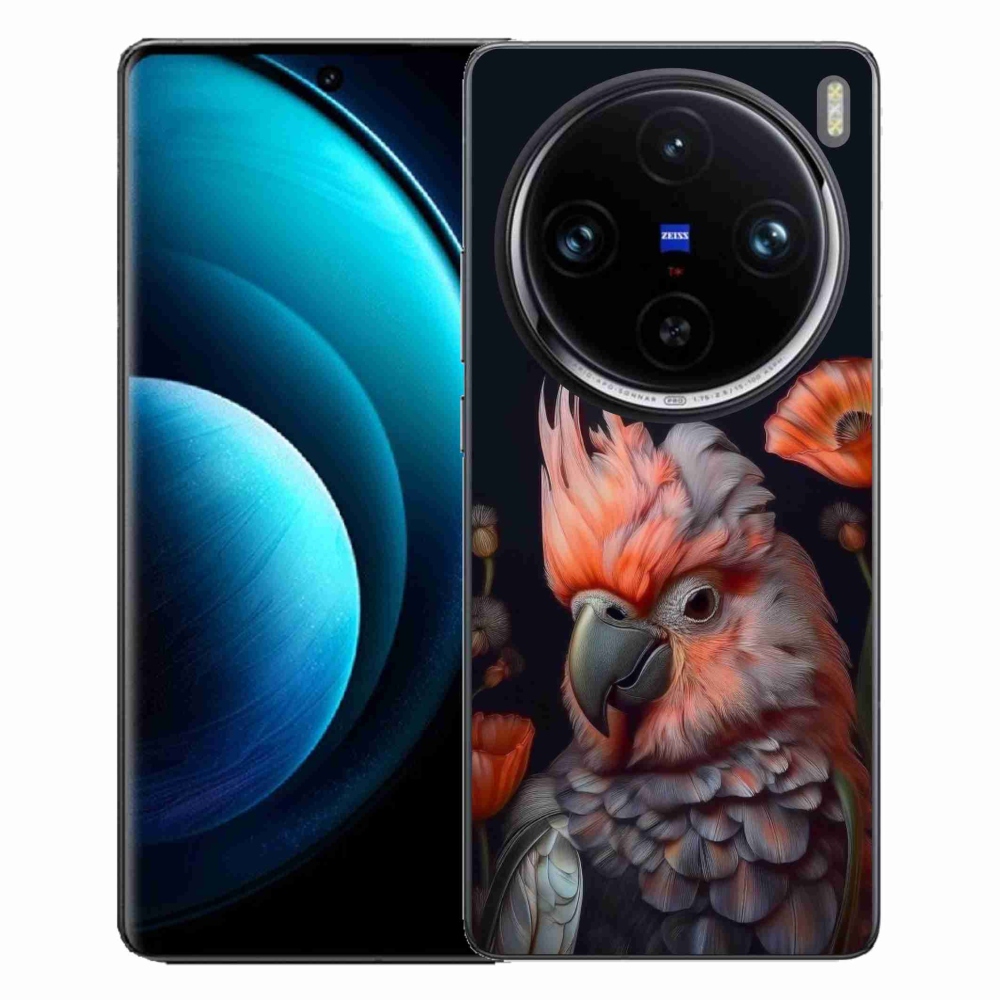 Gelový kryt mmCase na Vivo X100 Pro 5G - papoušek kakadu v barvách