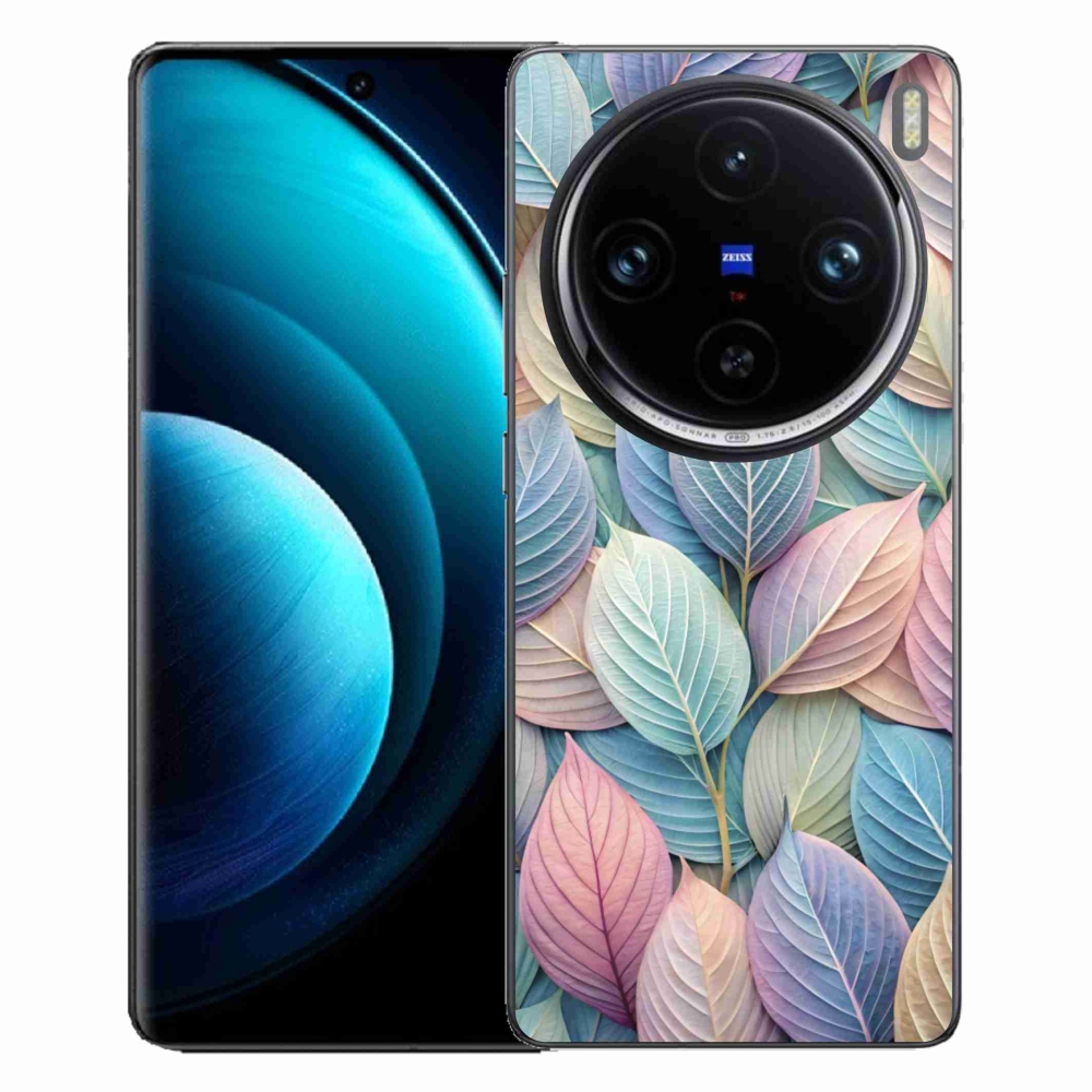 Gelový kryt mmCase na Vivo X100 Pro 5G - pastelové listy