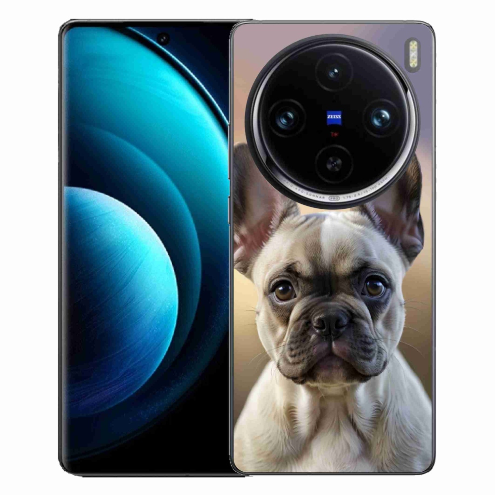 Gelový kryt mmCase na Vivo X100 Pro 5G - roztomilý francouzský buldoček
