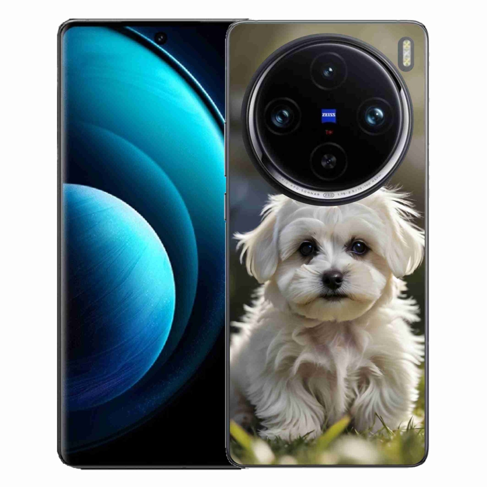 Gelový kryt mmCase na Vivo X100 Pro 5G - roztomilý maltézský psík