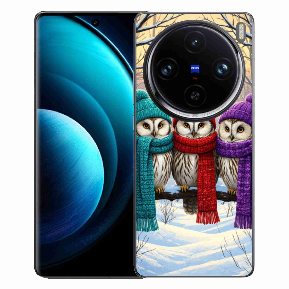 Gelový kryt mmCase na Vivo X100 Pro 5G - soví přátelé