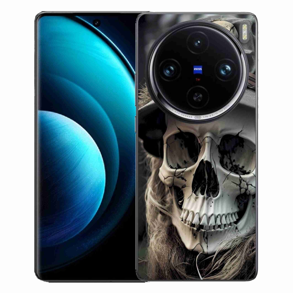 Gelový kryt mmCase na Vivo X100 Pro 5G - temná lebka