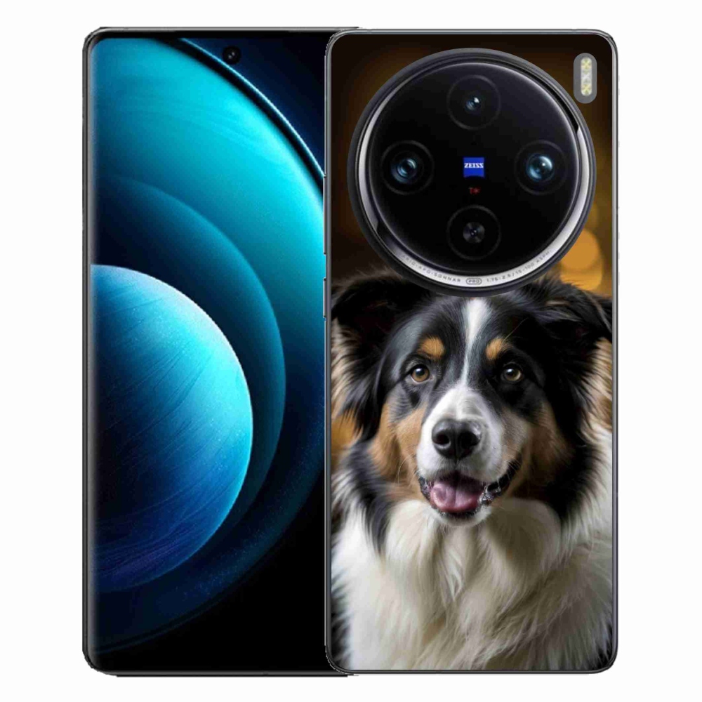 Gelový kryt mmCase na Vivo X100 Pro 5G - usměvavý australský ovčák