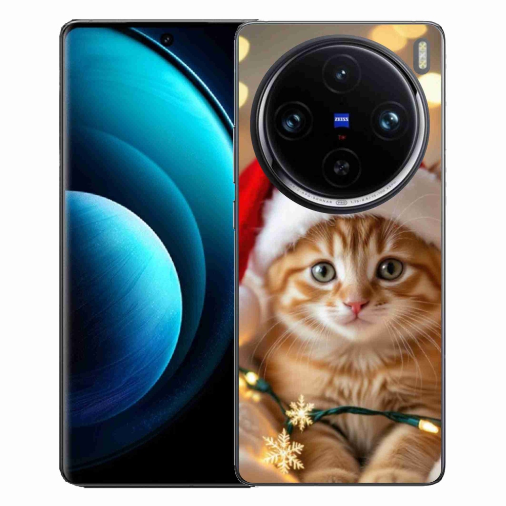 Gelový kryt mmCase na Vivo X100 Pro 5G - vánoční kotě