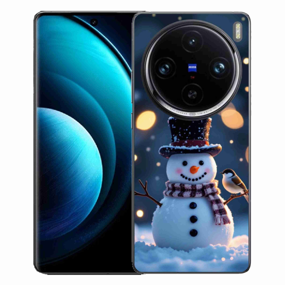 Gelový kryt mmCase na Vivo X100 Pro 5G - vánoční sněhulák