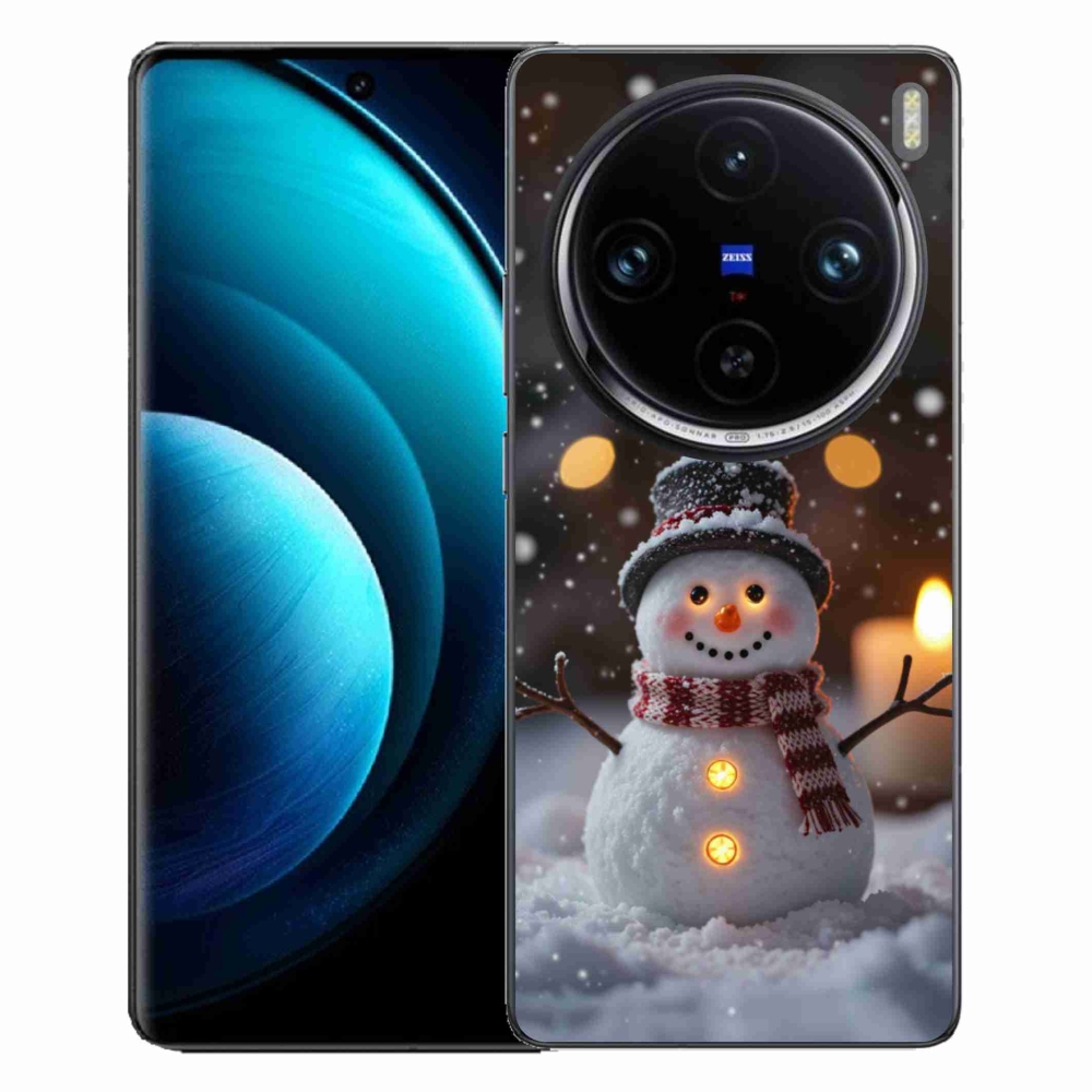 Gelový kryt mmCase na Vivo X100 Pro 5G - veselý sněhulák