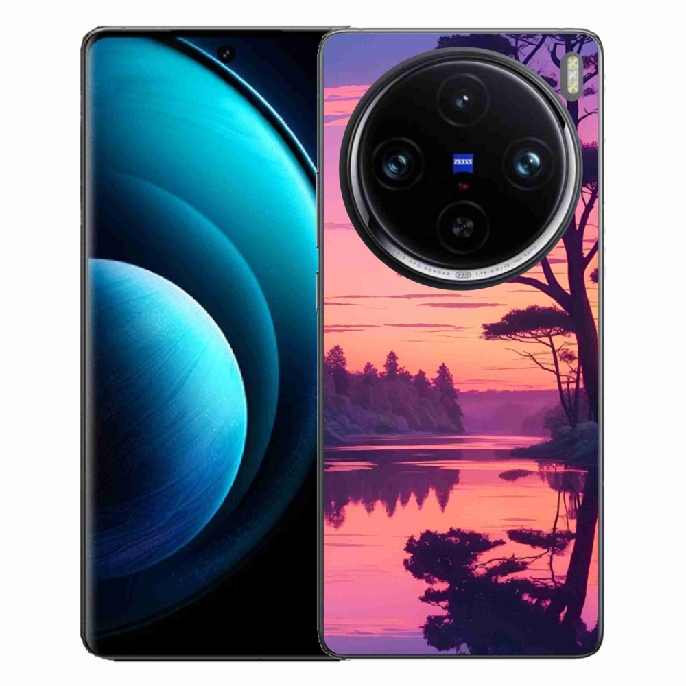 Gelový kryt mmCase na Vivo X100 Pro 5G - západ slunce nad jezerem