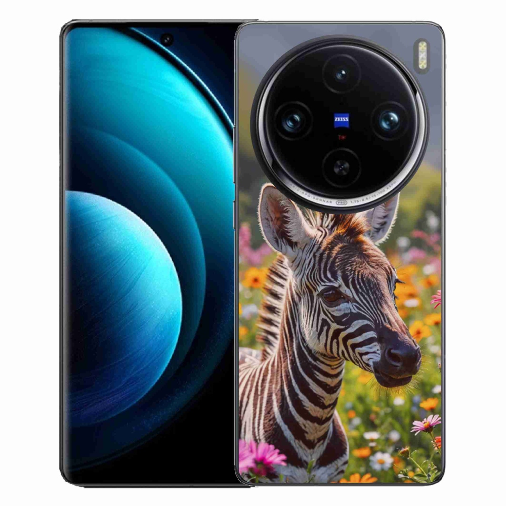 Gelový kryt mmCase na Vivo X100 Pro 5G - zebra na louce