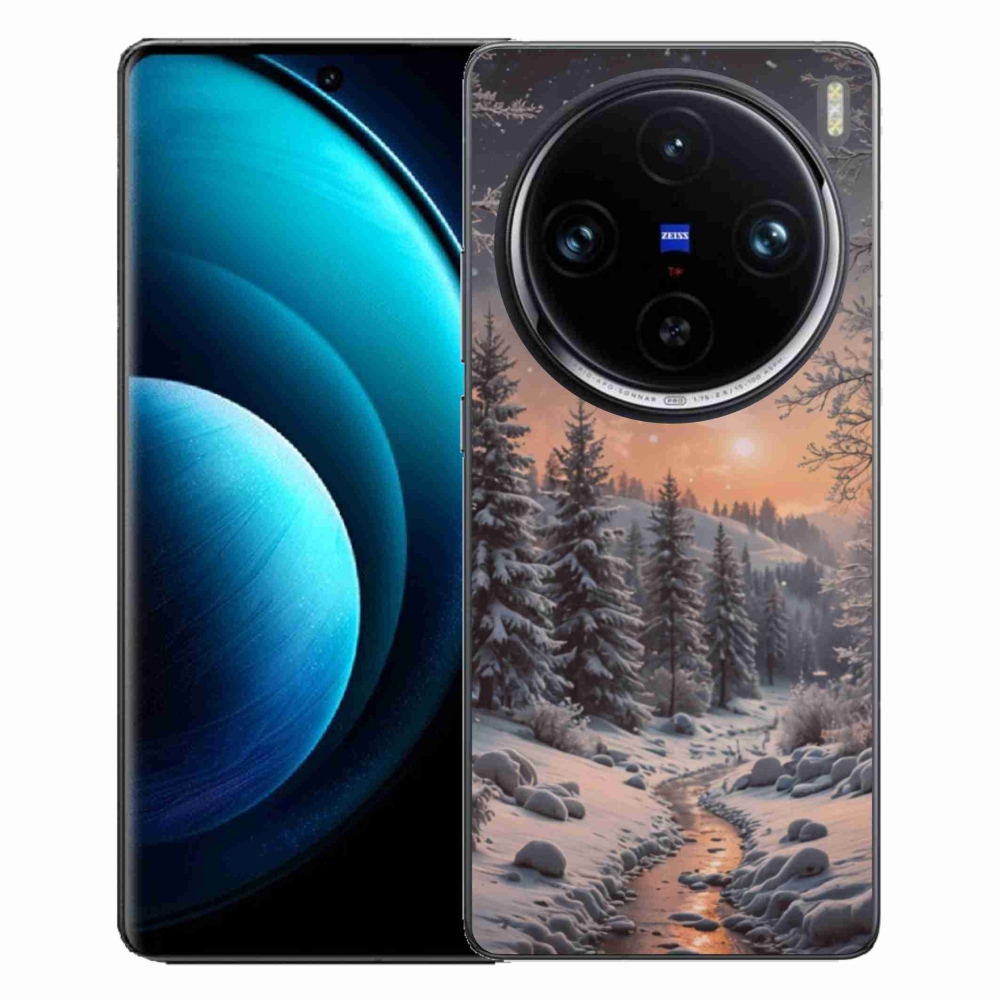 Gelový kryt mmCase na Vivo X100 Pro 5G - zimní krajina 2