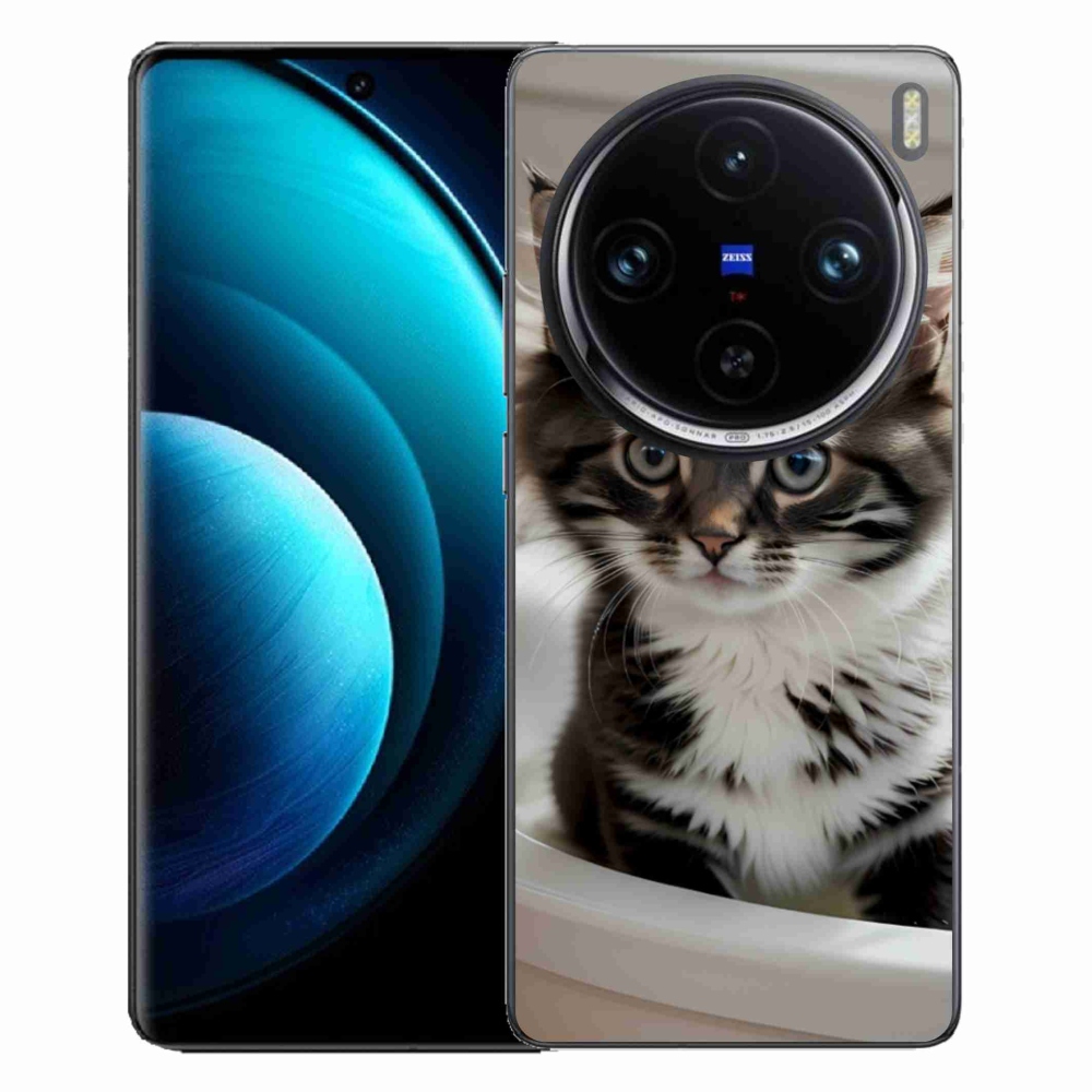 Gelový kryt mmCase na Vivo X100 Pro 5G - zvědavé kotě