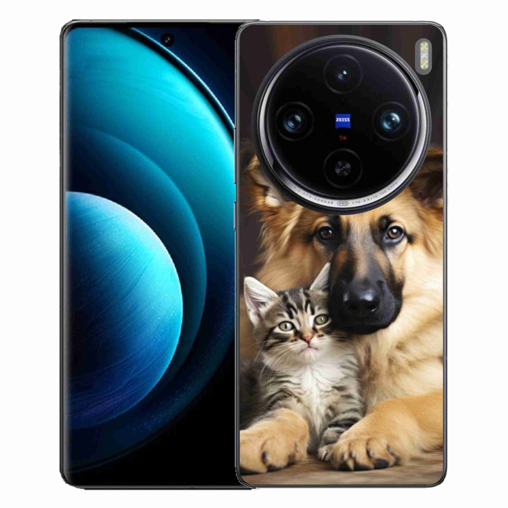 Gelový kryt mmCase na Vivo X100 Pro 5G - zvířecí přátelství