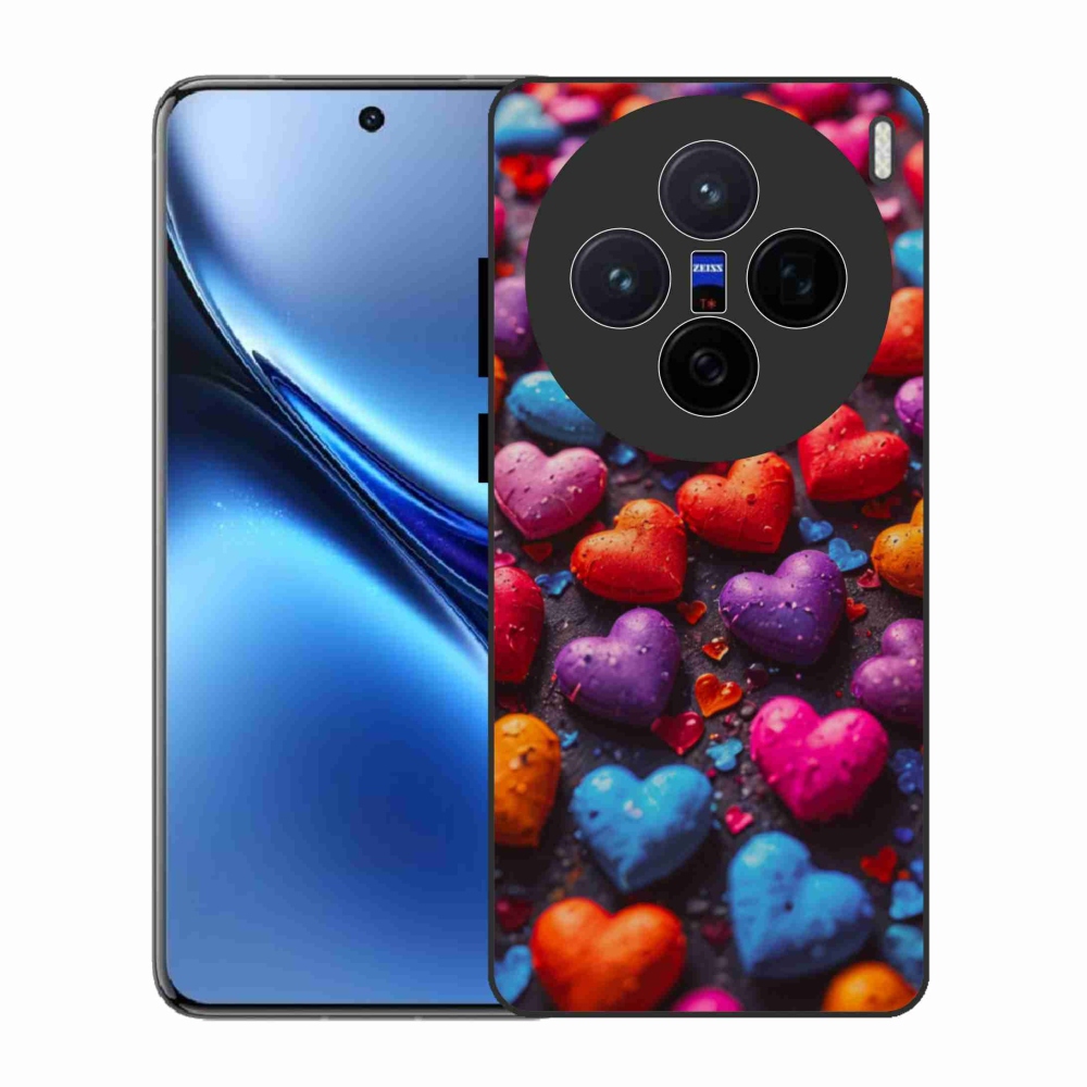 Gelový kryt mmCase na Vivo X200 5G - barevná srdce