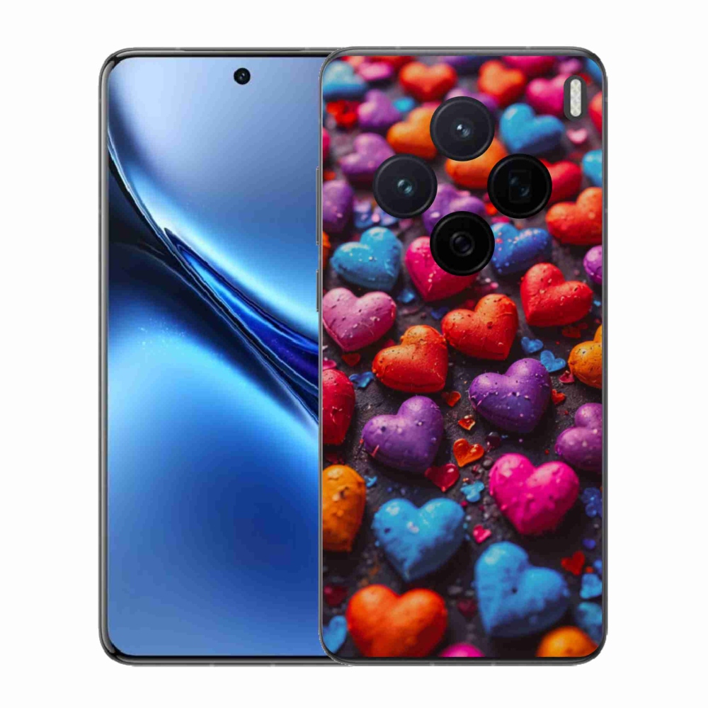 Gelový kryt mmCase na Vivo X200 5G - barevná srdce