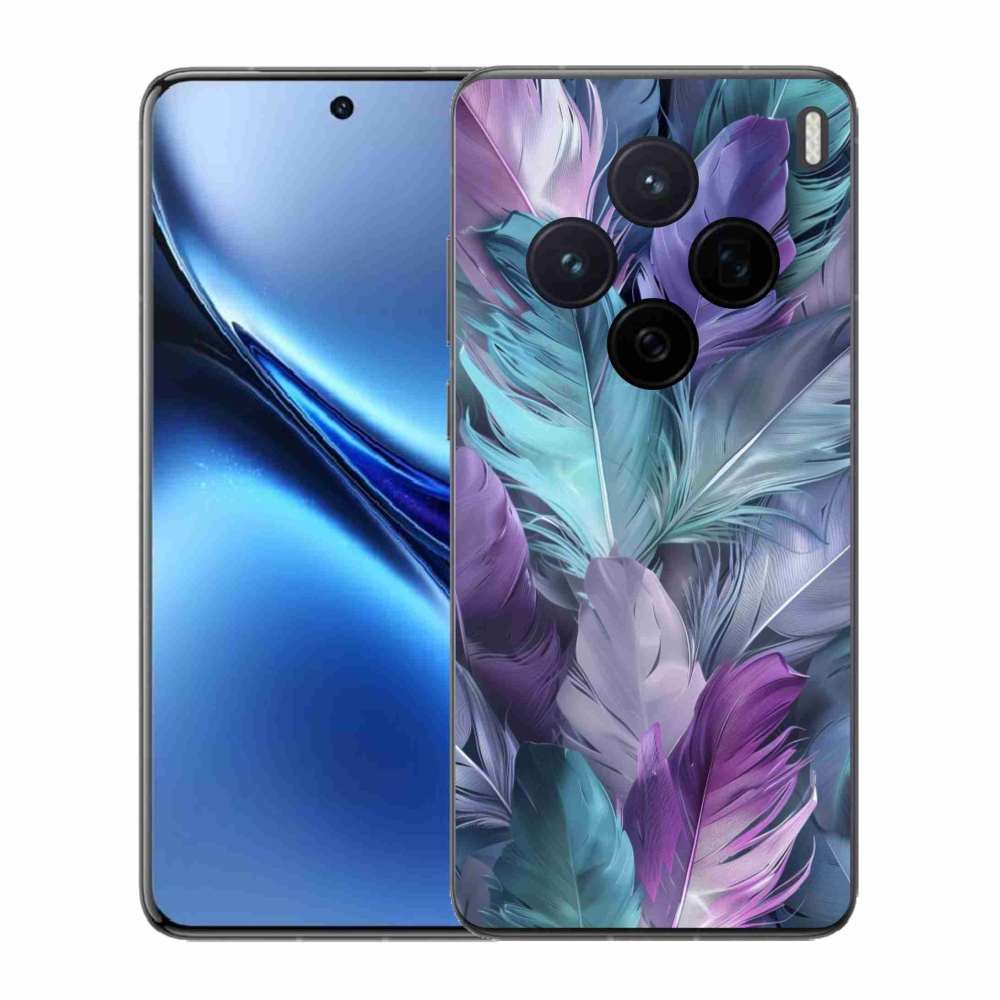 Gelový kryt mmCase na Vivo X200 5G - barevné peří 2