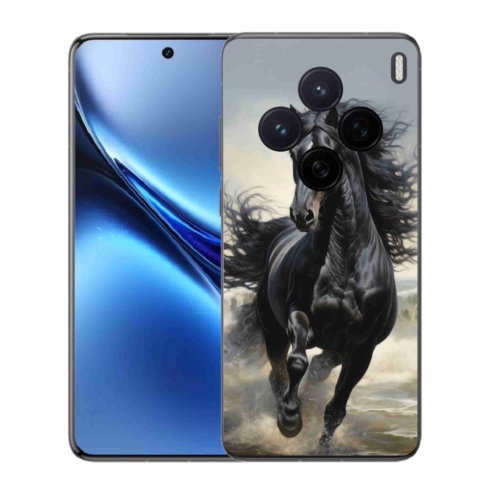 Gelový kryt mmCase na Vivo X200 5G - běžící černý kůň