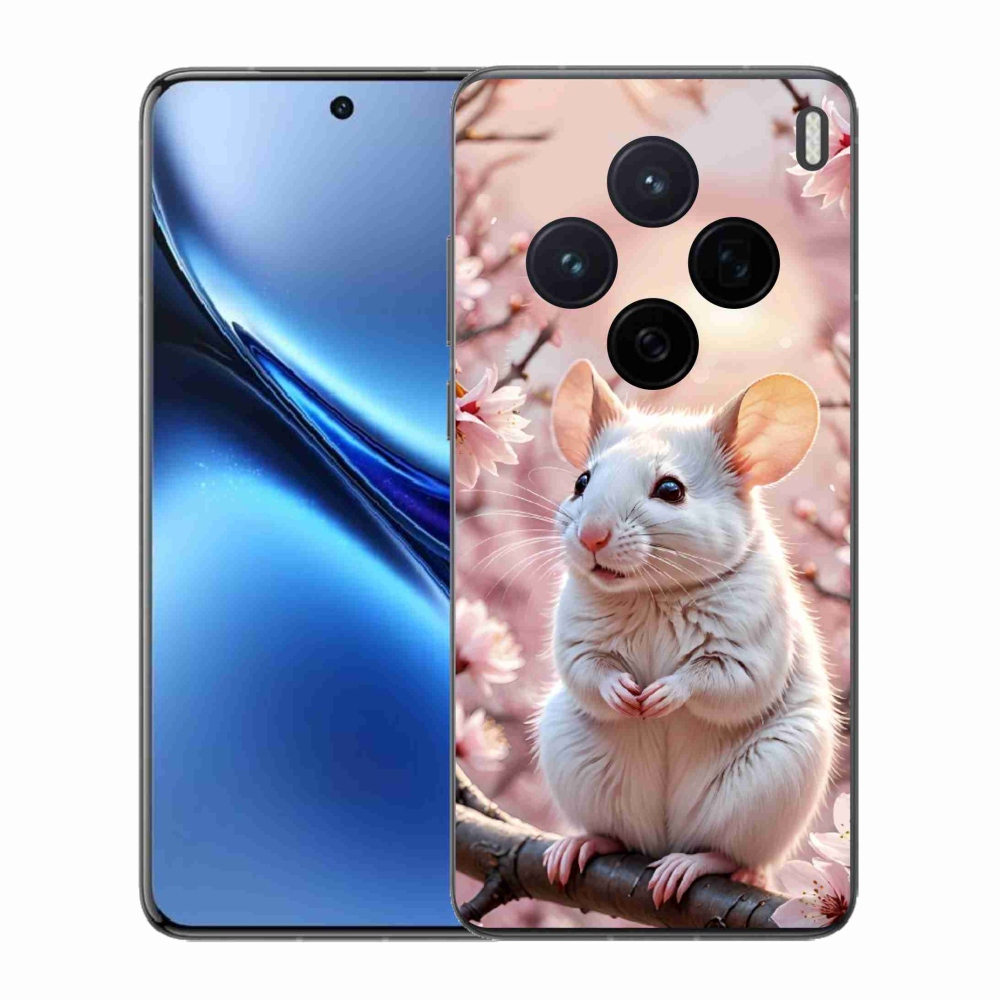 Gelový kryt mmCase na Vivo X200 5G - bílá myš na větvi